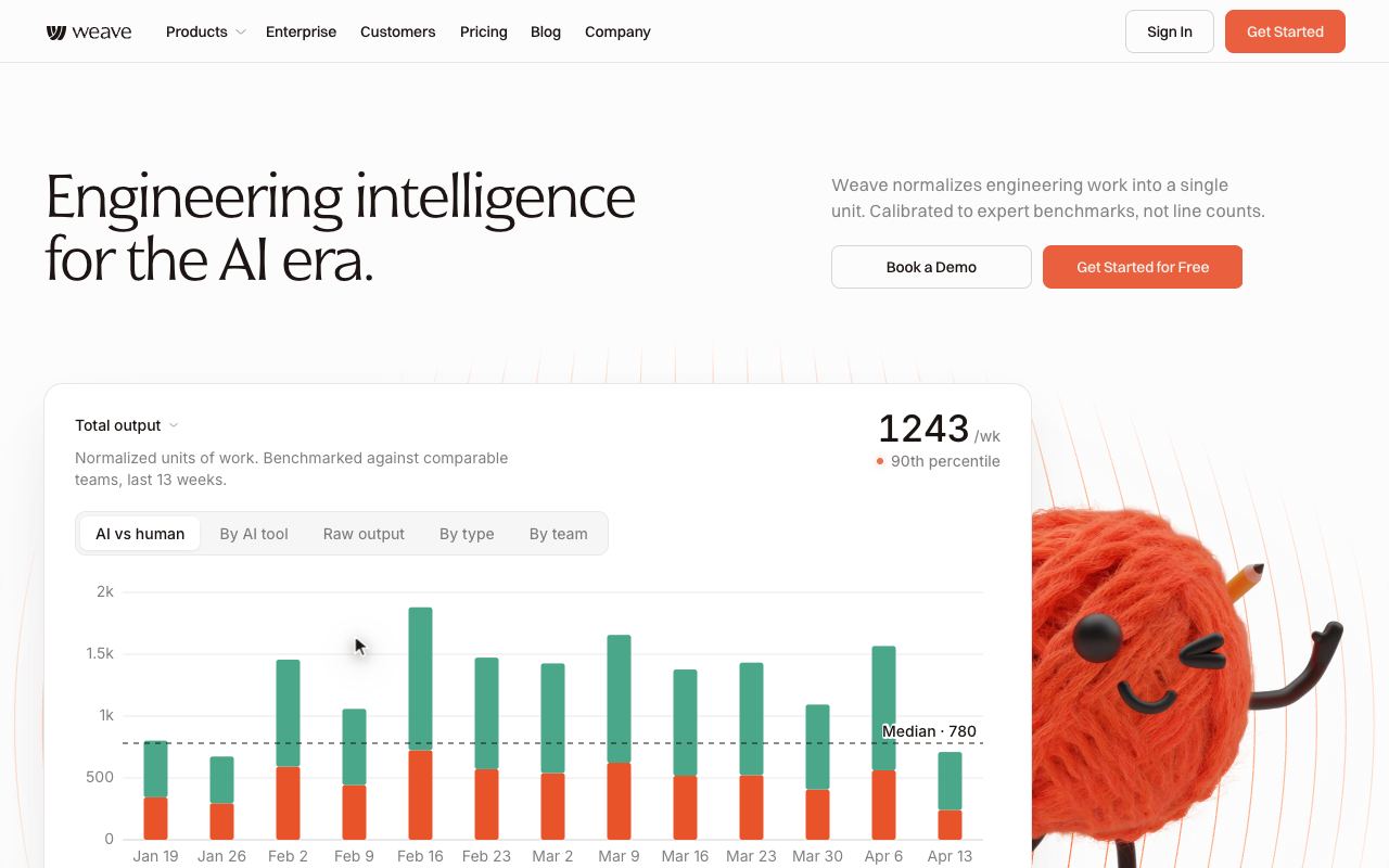 Preview of the Workweave website